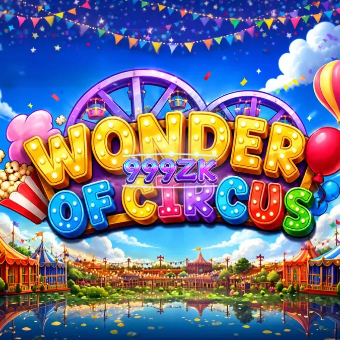 Tampilan visual mesin slot Wonder of Circus dengan tema karnaval
